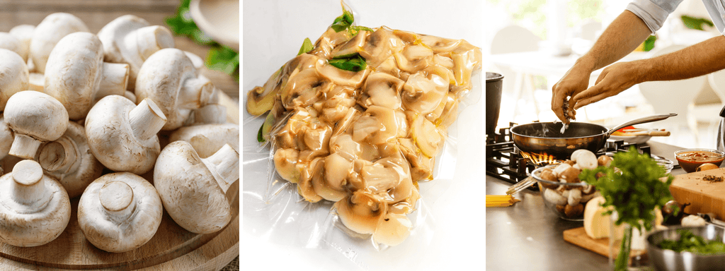 Congeler des champignons frais sous vide