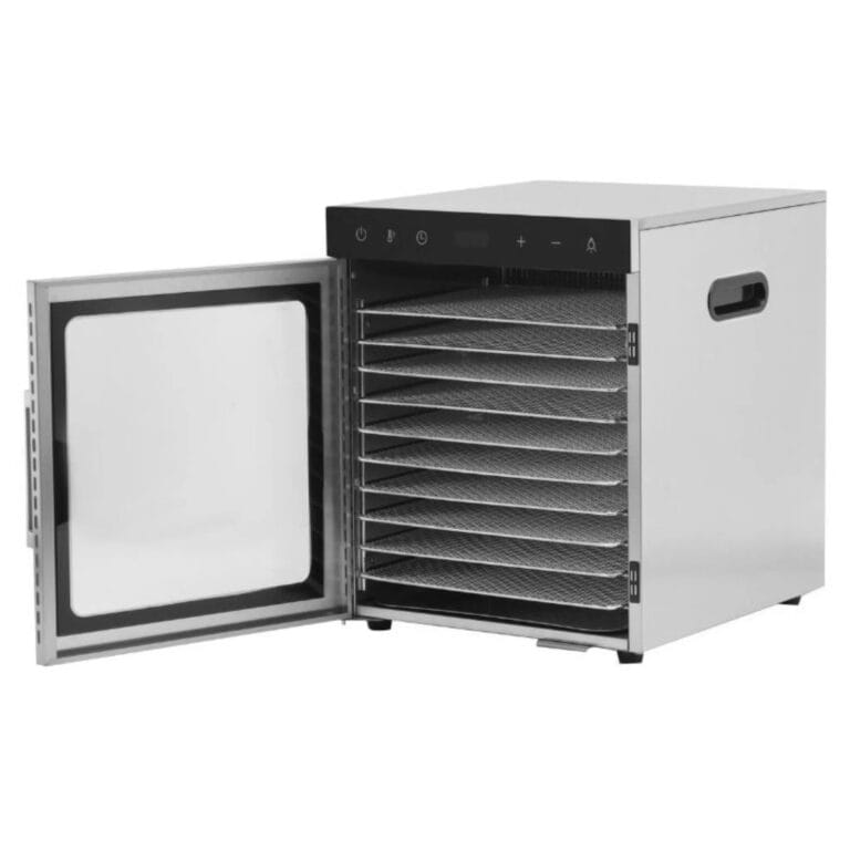Edelstahl-Dörrautomat – 10 Einschübe (800W / 30 bis 90°C)