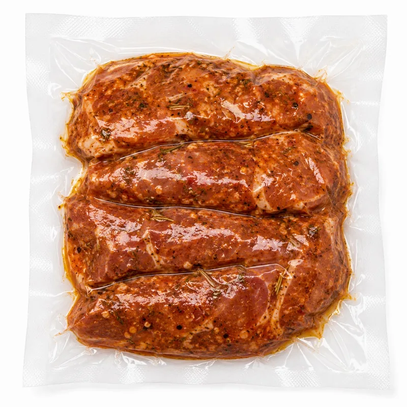 Marinated Fleischs conditionnées sous vide