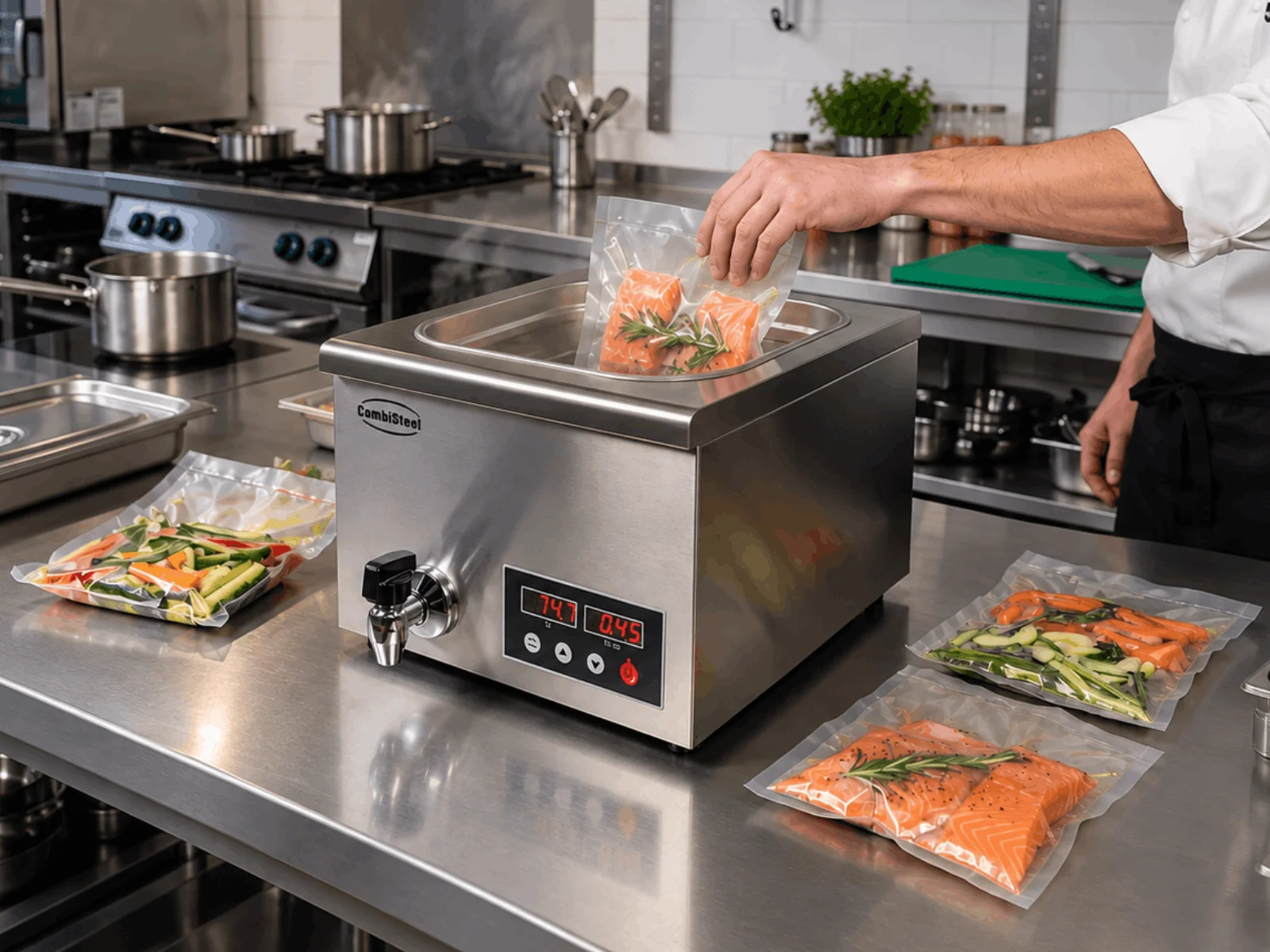 Sortiment an professionellen Sous-Vide-Garern